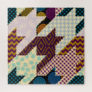 Puzzle Patchwork Hounds-tooth : Armature Vintage sans joi