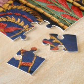 Puzzle Patchwork indien : Tissu du marché de Hampi. (Côté)