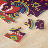 Puzzle patchwork mexicain : design vintage traditionnel. (Côté)