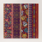 Puzzle patchwork mexicain : design vintage traditionnel. (Horizontal)