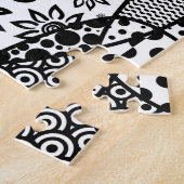 Puzzle Patchwork motif noir et blanc 03 (Côté)