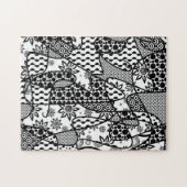 Puzzle Patchwork motif noir et blanc 03 (Horizontal)