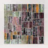 Puzzle Patchwork Quilt Collage Impression transparente. (Horizontal)