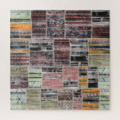 Puzzle Patchwork Quilt Collage Impression transparente. (Vertical)