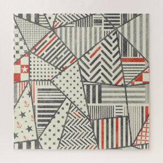 Puzzle Patchwork rétro : Conception géométrique Abstraite