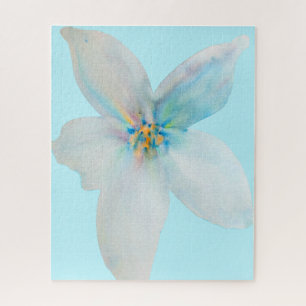 Puzzle Pâte de fleur d'aquarelle à fleurs blanches