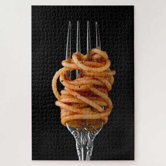 Puzzle Pâtes filées sur une Fourche, Spaghetti alimentair (Vertical)