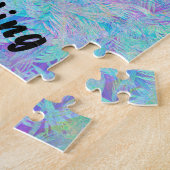 Puzzle Patinage artistique violet sur glace givrée (Côté)