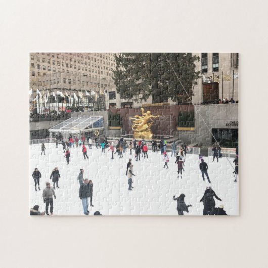 Puzzle Patinage sur glace au Rockefeller Centre NYC Noël (Horizontal)