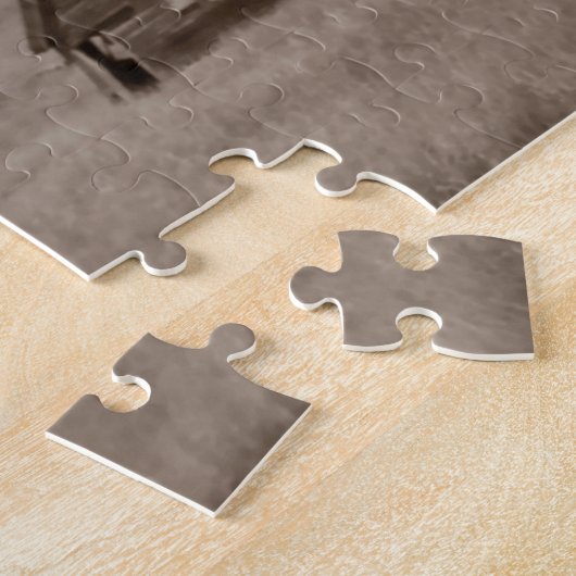 Puzzle patiné rustique de grange avec la (Côté)