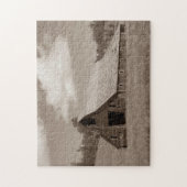 Puzzle patiné rustique de grange avec la (Vertical)