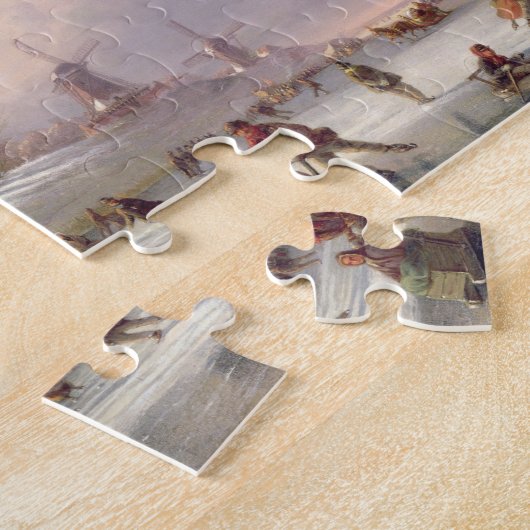 Puzzle Patineurs sur une rivière congelée avant des (Côté)