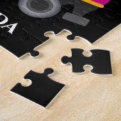 Puzzle Patineuse à roulettes avec le nom de l'enfant. (Côté)