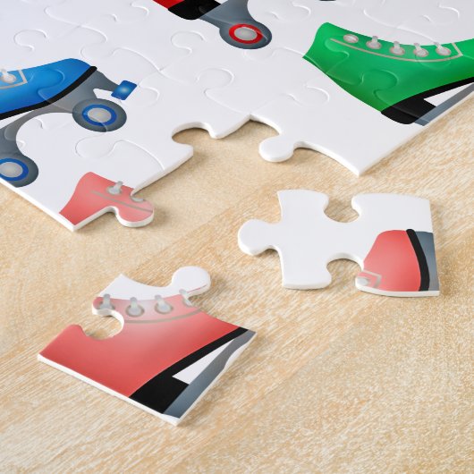 Puzzle Patins à roulettes Motifs colorés Rollerskates (Côté)