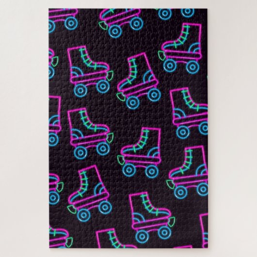 Puzzle Patins à roulettes néon 80s (Vertical)