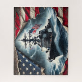 Puzzle Patriotic Navy Ship (Vertical)