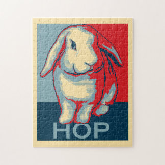 Puzzle patriotique de lapin