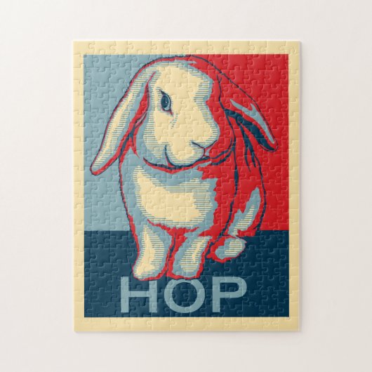 Puzzle patriotique de lapin (Vertical)