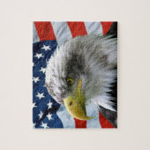 Puzzle patriotique d'Eagle chauve (Vertical)