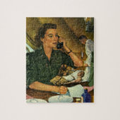 Puzzle Patriotique Vintage, Infirmière médicale au téléph (Vertical)