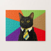 Puzzle Patron de chat en cravate (Horizontal)