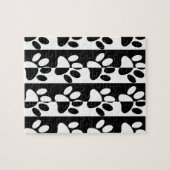 Puzzle Patrouilles Et Rayures De Chien Noir Et Blanc (Horizontal)