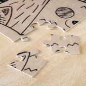 Puzzle Patte ensemble foule fantaisiste de chiens et de c (Côté)