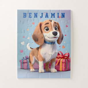 Puzzle Patte joueur chiot Beagle Cadeaux Colorés à gogo
