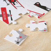 Puzzle Pattern Red and Black WWII (Côté)