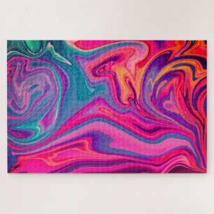 Puzzle Patters bleus bleus Green Abstract