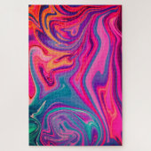 Puzzle Patters bleus bleus Green Abstract (Vertical)