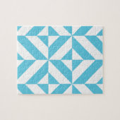 Puzzle Patters de Ocean Blue Geometric Deco (Horizontal)