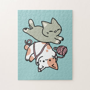 Puzzle Pattounes et Jeux – Illustration de Chat Adorable