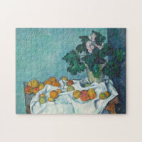 Paul Cézanne Vie morte avec Pommes et Primroses