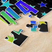 Puzzle "PAULA" Prénom, Amusant "HEUREUX ANNIVERSAIRE" (Côté)