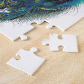 Puzzle Pavillon bleu avec de belles plumes de queue (Côté)