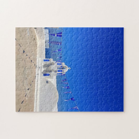 Puzzle Pavillons grecs Eglise blanche Bâtiment Grèce (Horizontal)