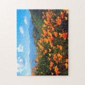 Puzzle Pavot de Californie recouvrant une colline (Vertical)