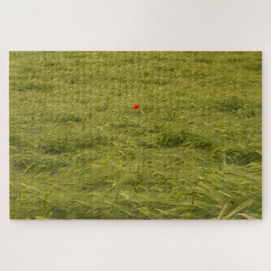 Puzzle Pavot solitaire dans un champ vert - Très difficil (Horizontal)