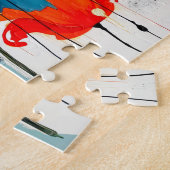 Puzzle Pavot vibrant au style Abstrait moderne (Côté)