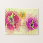 Puzzle Pavots peints 2 d'aquarelle (Horizontal)