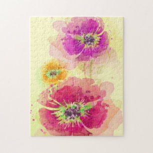 Puzzle Pavots peints 2 d'aquarelle
