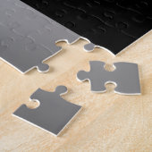 Puzzle Paw Chien Argent sur arrière - plan noir (Côté)