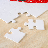 Puzzle Paw Chien Croquis Dans Le Coeur Rouge (Côté)