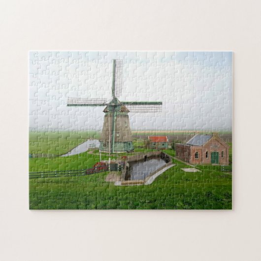 Puzzle Pays-Bas Pittoresque Paysage Bâtiments Windmill Ji (Horizontal)