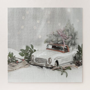 Puzzle Pays des merveilles d'hiver, Pin, Voiture