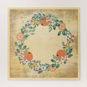Puzzle Pays Wreath traditionnel Vintage Floral Élégant