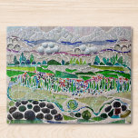 Puzzle Paysage<br><div class="desc">Ce puzzle décoratif présente une empreinte d'un paysage abstrait. J'ai fait le design original en mosaïque en utilisant des morceaux de verre coloré et des galets. J'espère que vous apprécierez ce puzzle ! Design original de la mosaïque © Michele Davies</div>