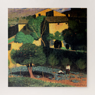 Puzzle Paysage à Cagnes, peinture d'art fin,