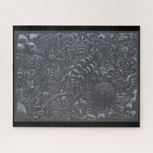Puzzle paysage à l'encre argentée Darkworld